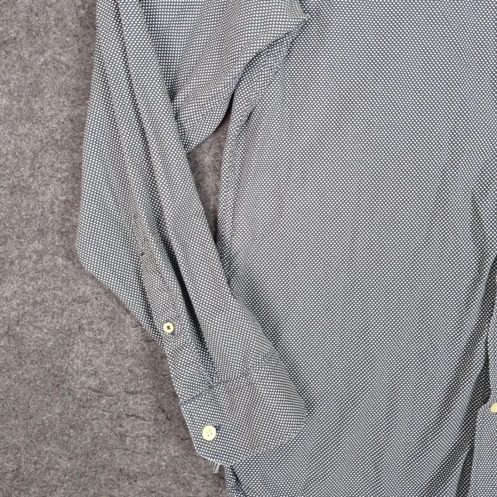 Banana Republic Soft Wash Tailored Slim Fit Shirt Mens Medium Blue Geometric Dot